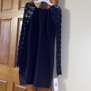 Dry Goods Lace Navy Blue Fit Tight Formal Dress